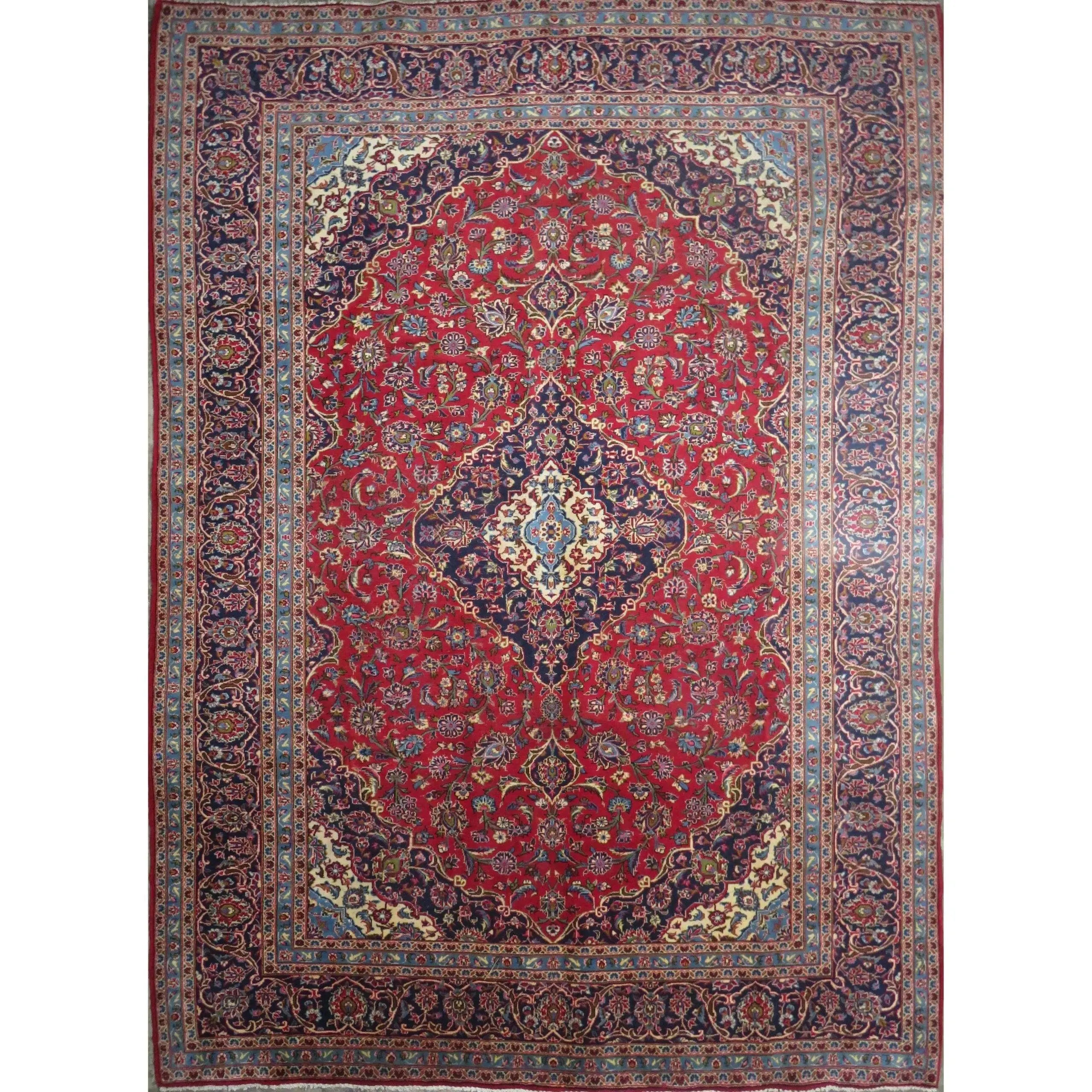 One Of The Kind Hand-Knotted Persian Wool Rug _ Luxurious Vintage Design, 12'0" X 9'0", Artisan Crafted